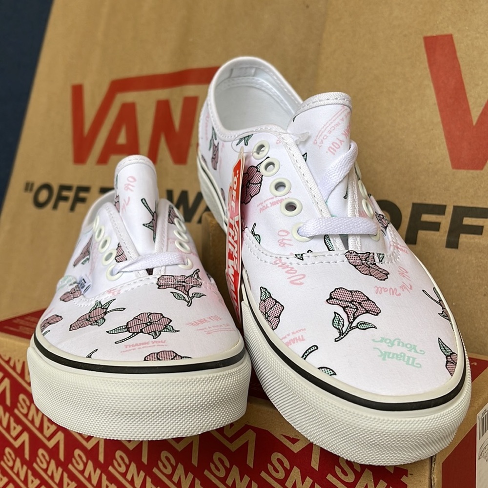 Vans Authentic (Thank You Floral) True White/Trwht sneakers Men’s - Picture 9 of 16